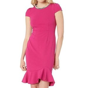 New Betsey Johnson Sheath Faux Pearl Collar Dress